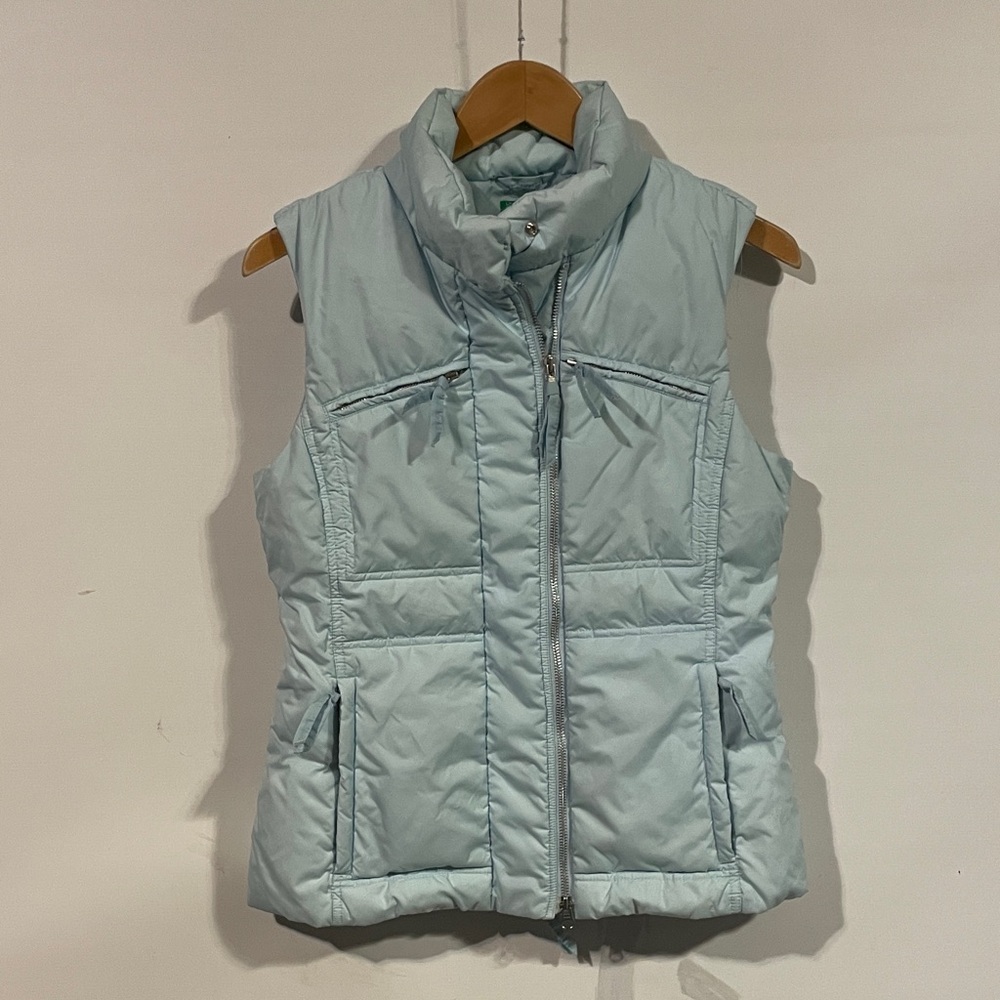 United Colors Of Benetton Pastel Blue Quilted Puffer Vest